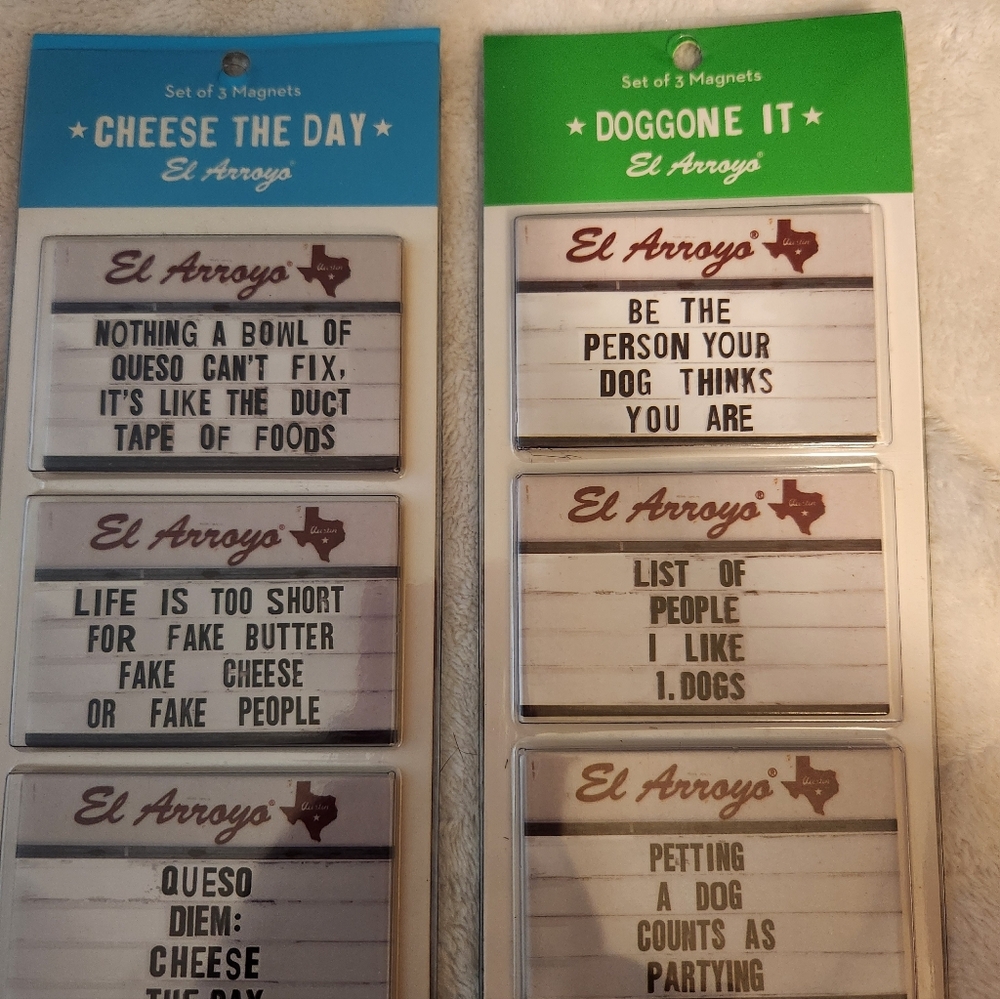 El Arroyo Magnet Set - Humorous Quotes in Black and White